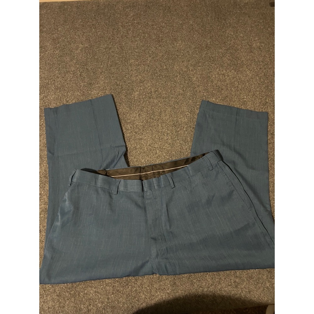 Botany 500 Mens Blue Textured Dress Pants Trousers Size 42x26